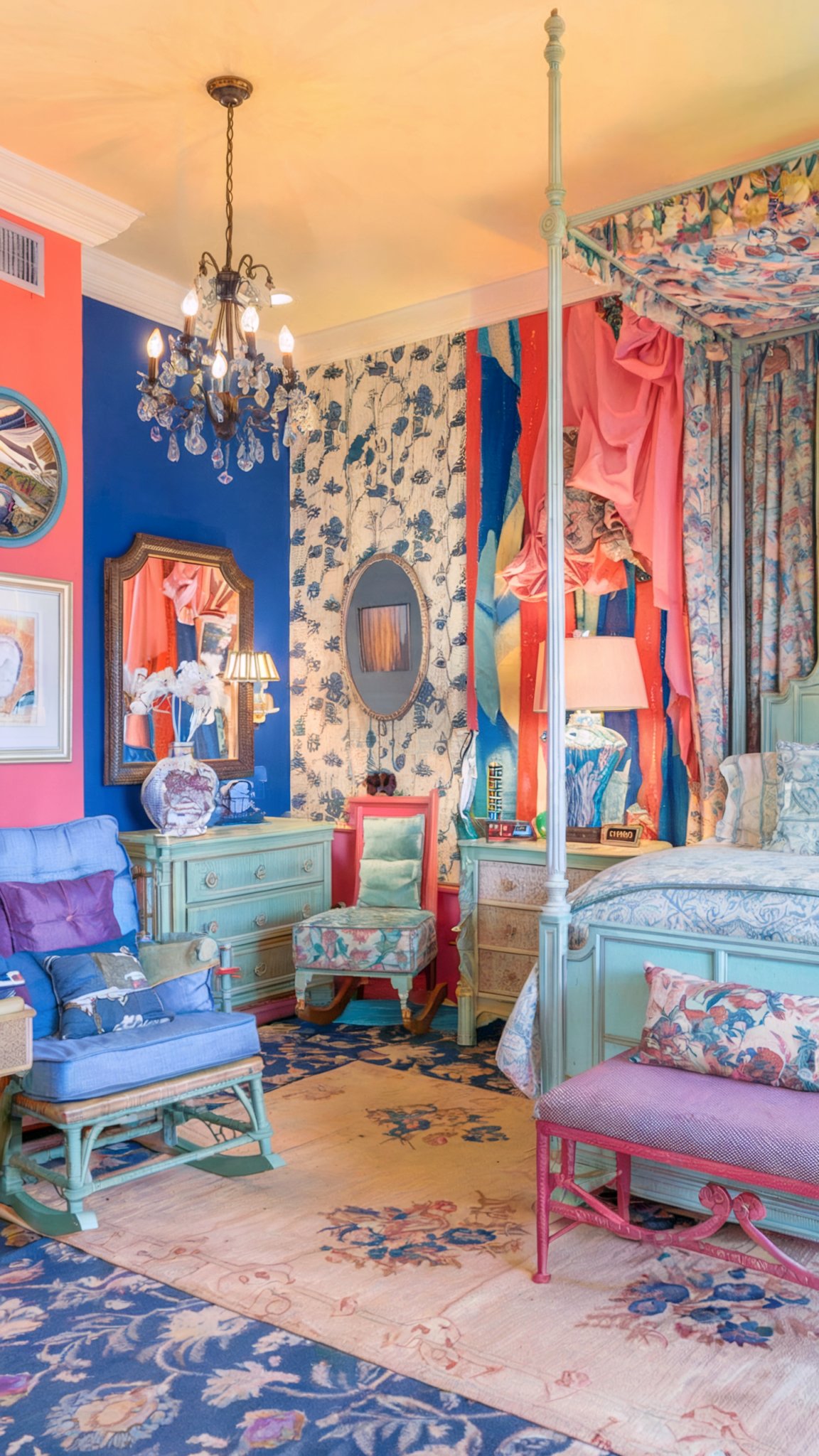 Gallery Detail: 31 Eclectic Maximalist Coastal French Cottage Bedrooms A Dive Into