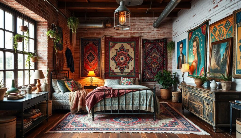 13 Eclectic Maximalist Bedrooms: Boho Meets Industrial