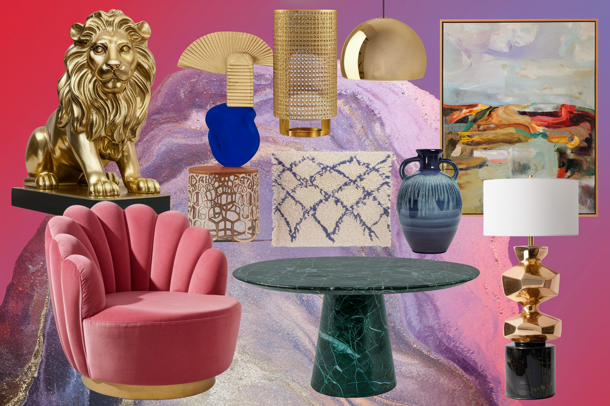an eclectic home decor mood board