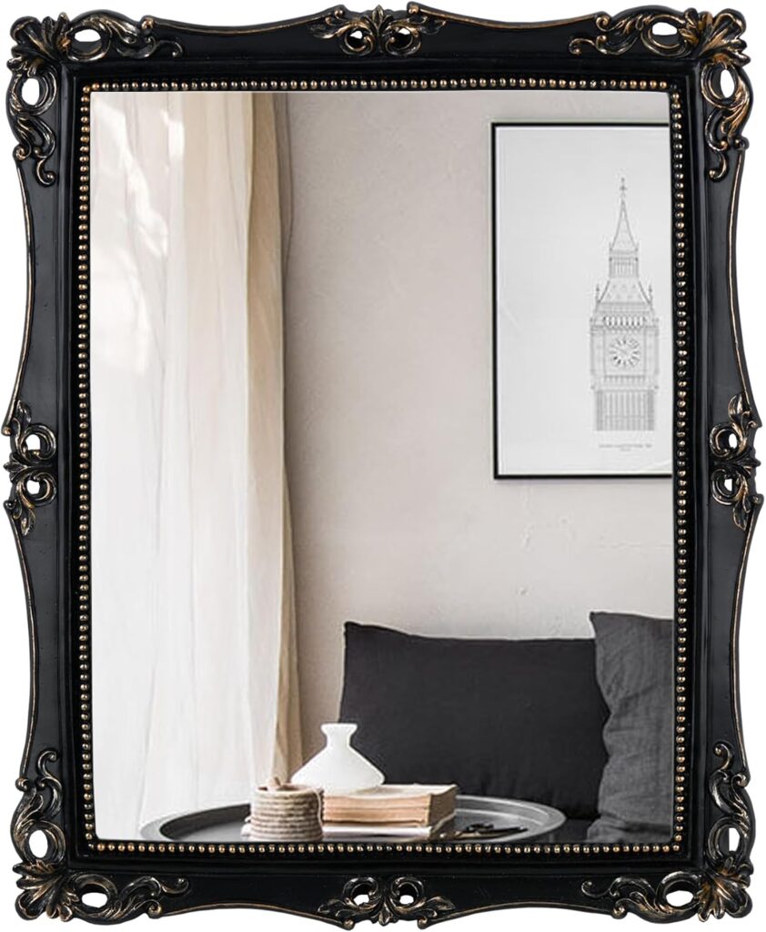 black vintage mirror