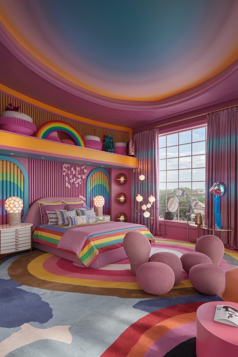 Color Me Maximalist: 13 Rainbow-Inspired Bedroom Designs