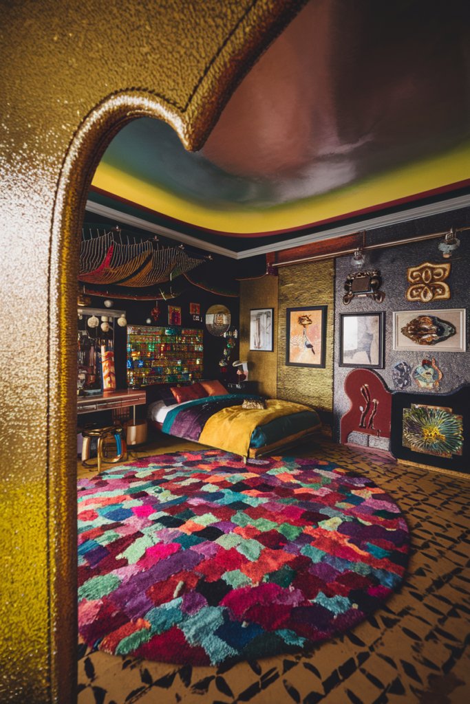 Curated Chaos: Weaving Narratives in Eclectic Maximalist Bedrooms