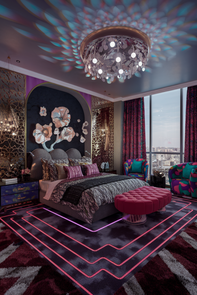 an eclectic maxiamlist bedroom with gothic western infusionan eclectic maxiamlist bedroom with gothic western infusion