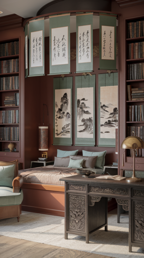 a maximalist bedroom chinese rococo styles