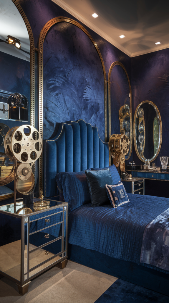 eclectic maximalist art nouveau bedoroom
