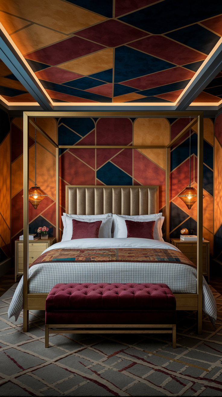 an eclectic maximalist russian bedroom