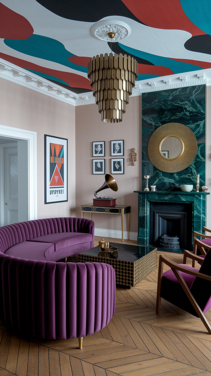 an eclectic maximalist russian living room