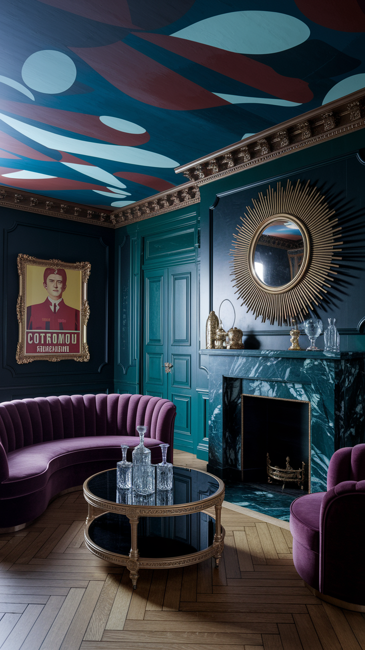 an eclectic maximalist russian living room