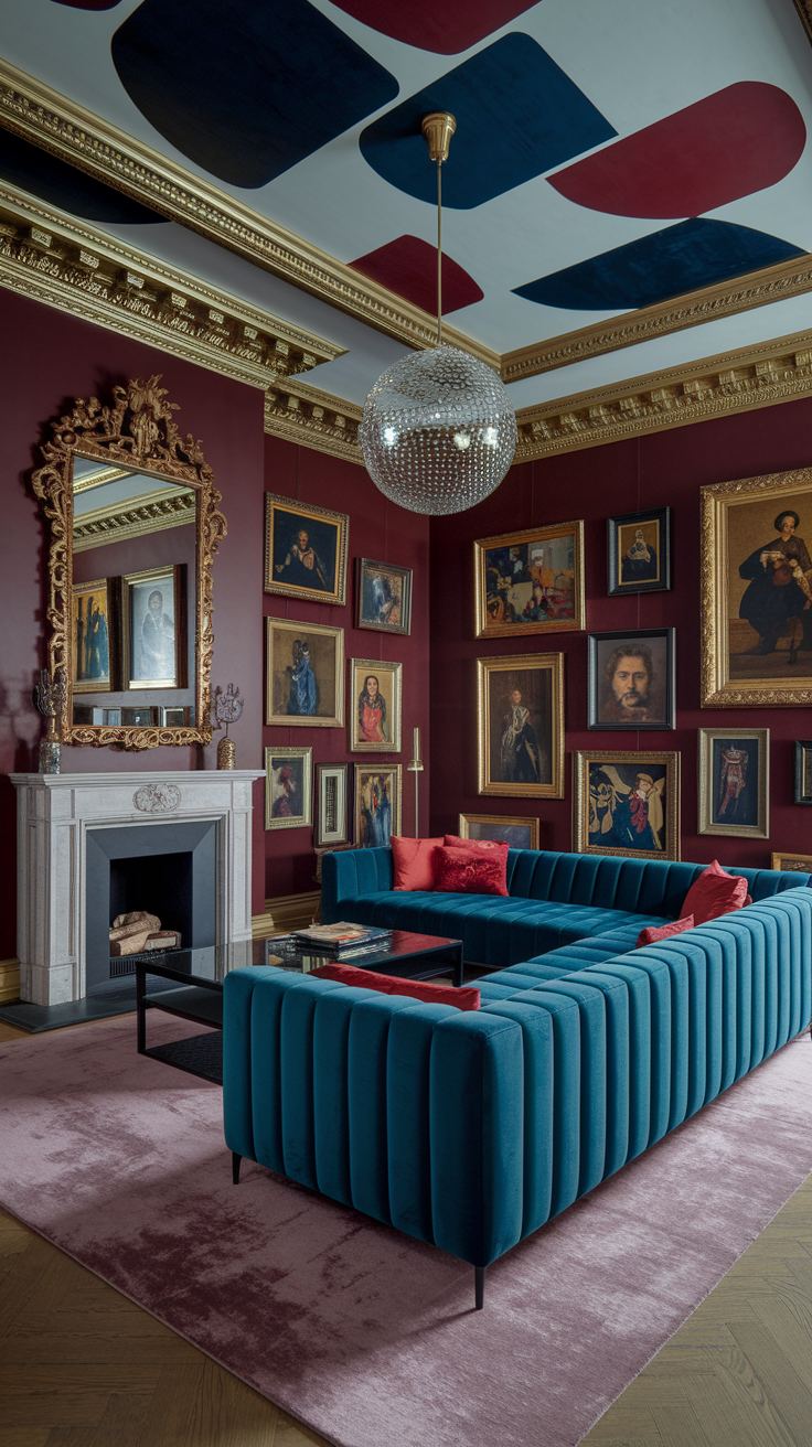 an eclectic maximalist russian living room