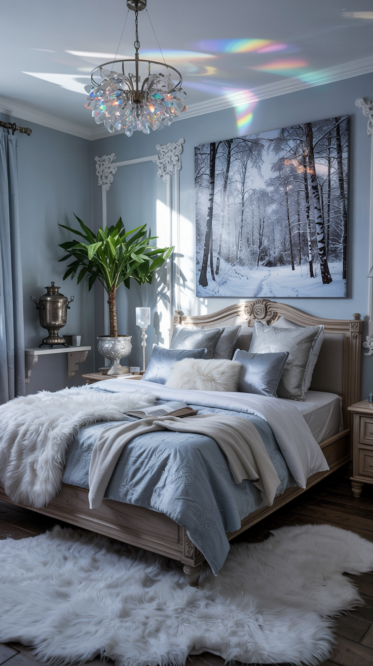 an eclectic maximalist russian bedroom