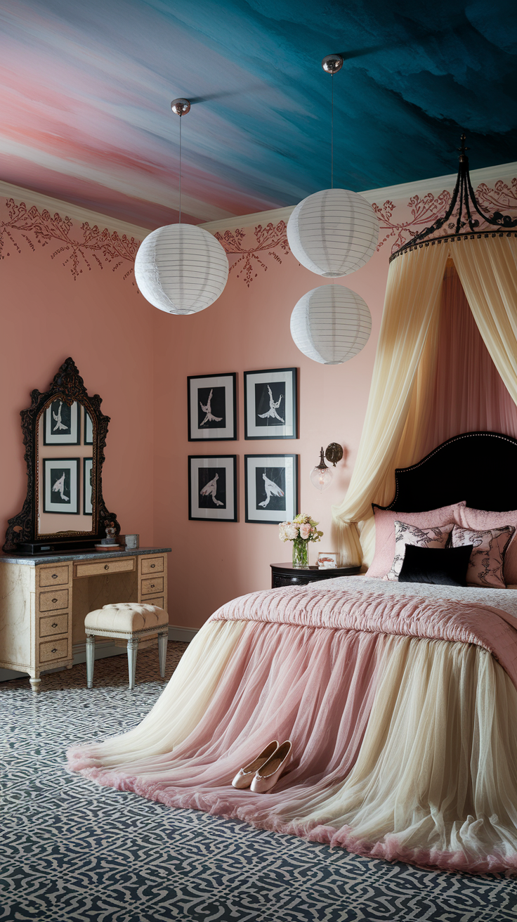 an eclectic maximalist russian bedroom