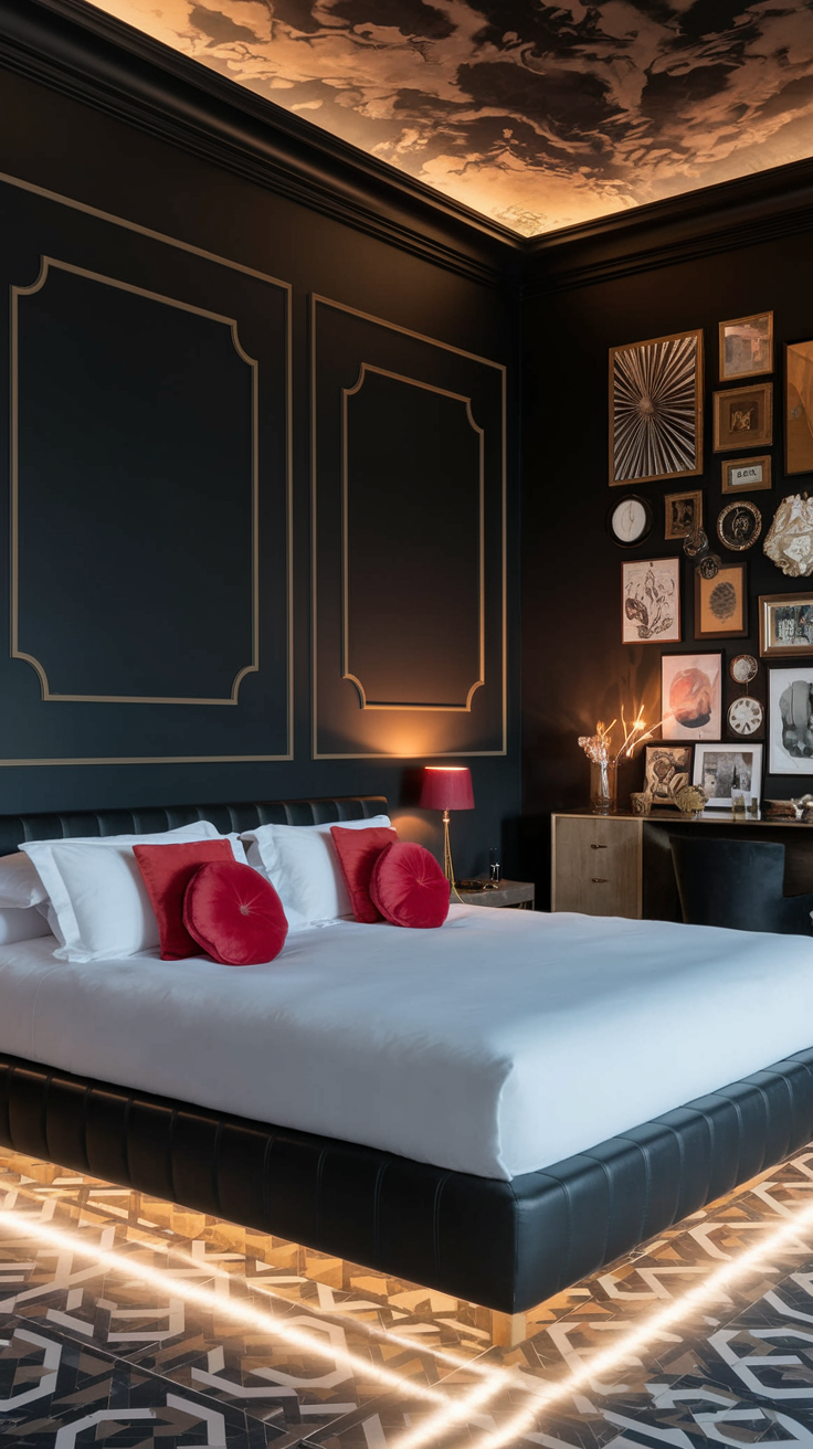 an eclectic maximalist russian bedroom