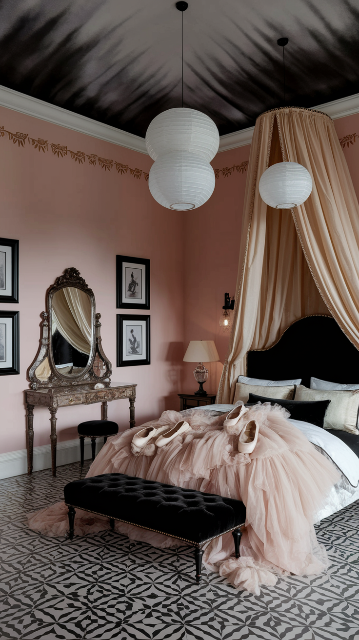 an eclectic maximalist russian bedroom