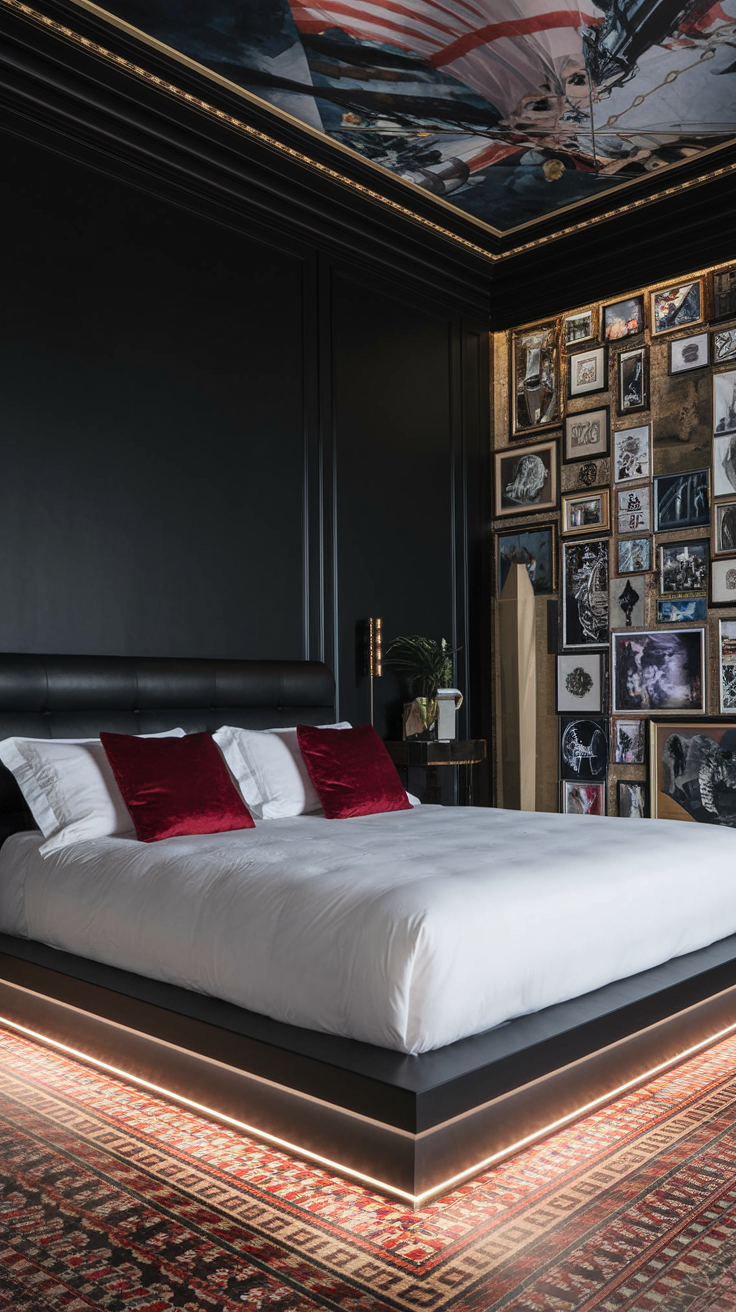 an eclectic maximalist russian bedroom