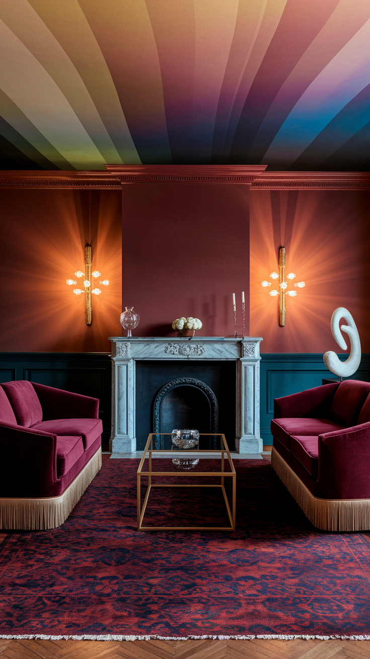 an eclectic maximalist russian living room