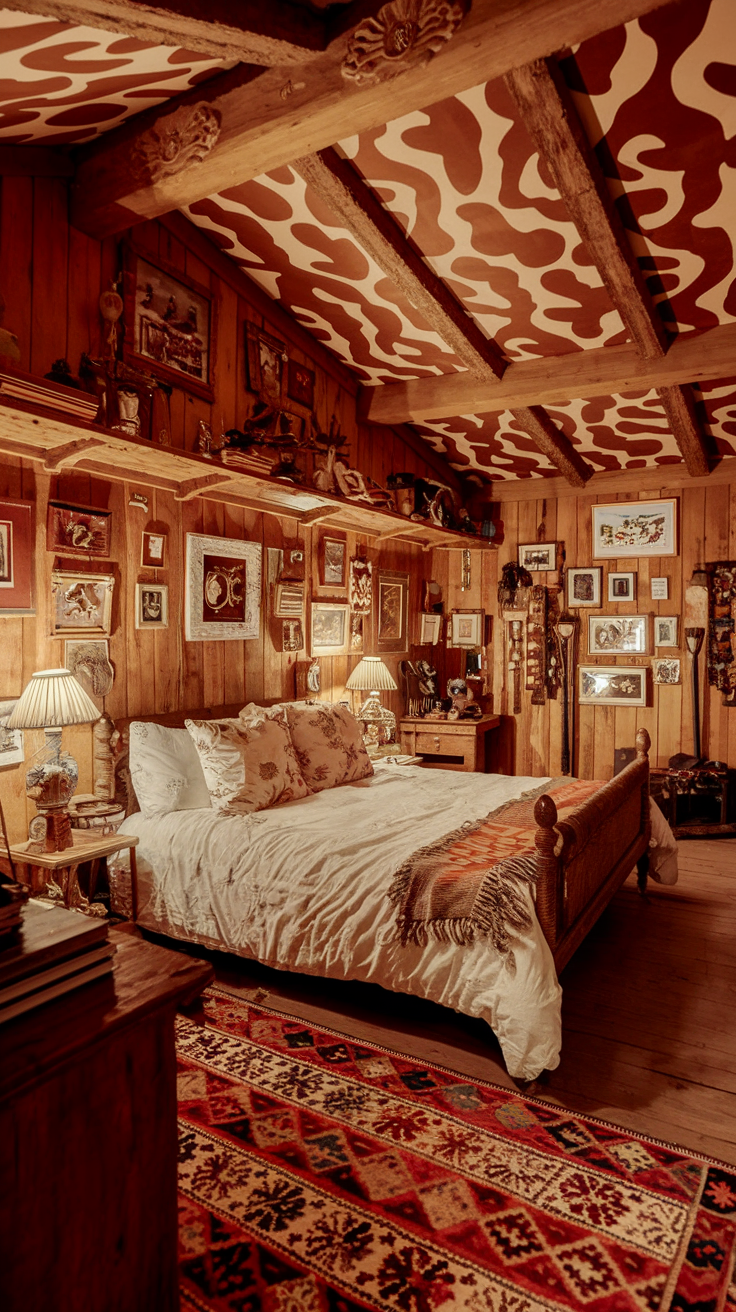 an eclectic maximalist russian bedroom