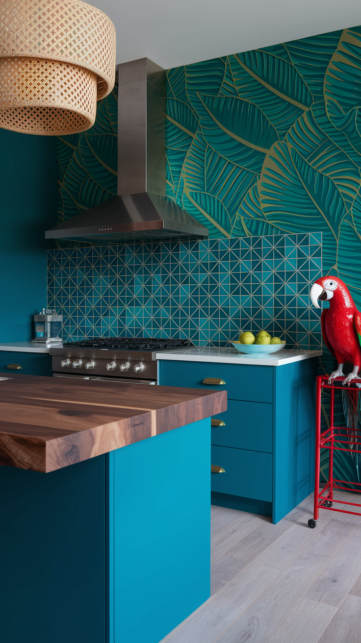  a mid century modern tropical kitchen