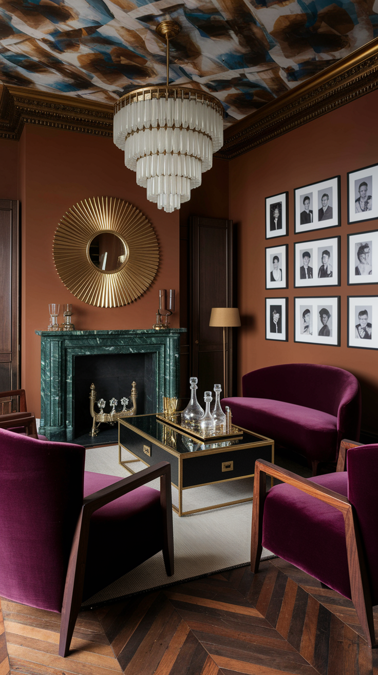 an eclectic maximalist russian living room