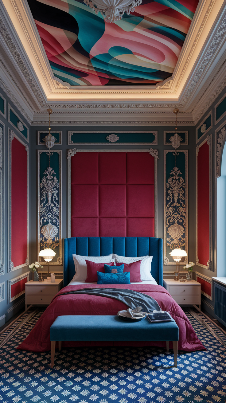 an eclectic maximalist russian bedroom