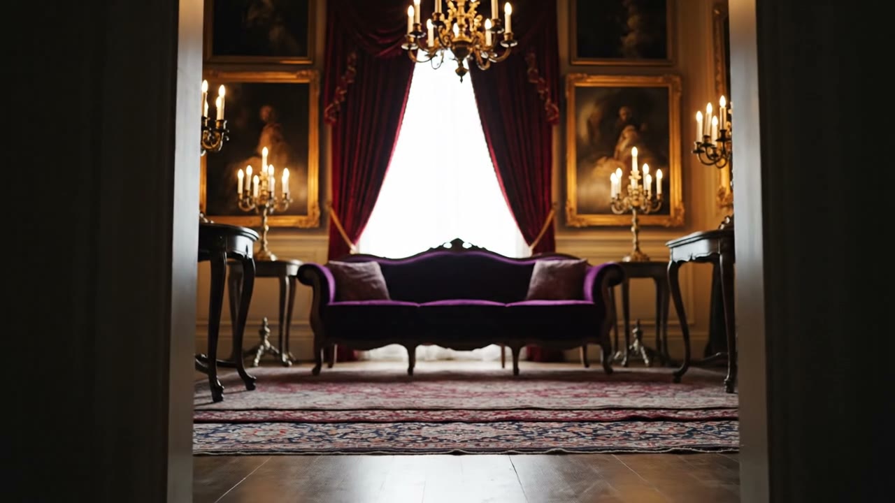 Eclectic maximalist dark academia living room inspiration