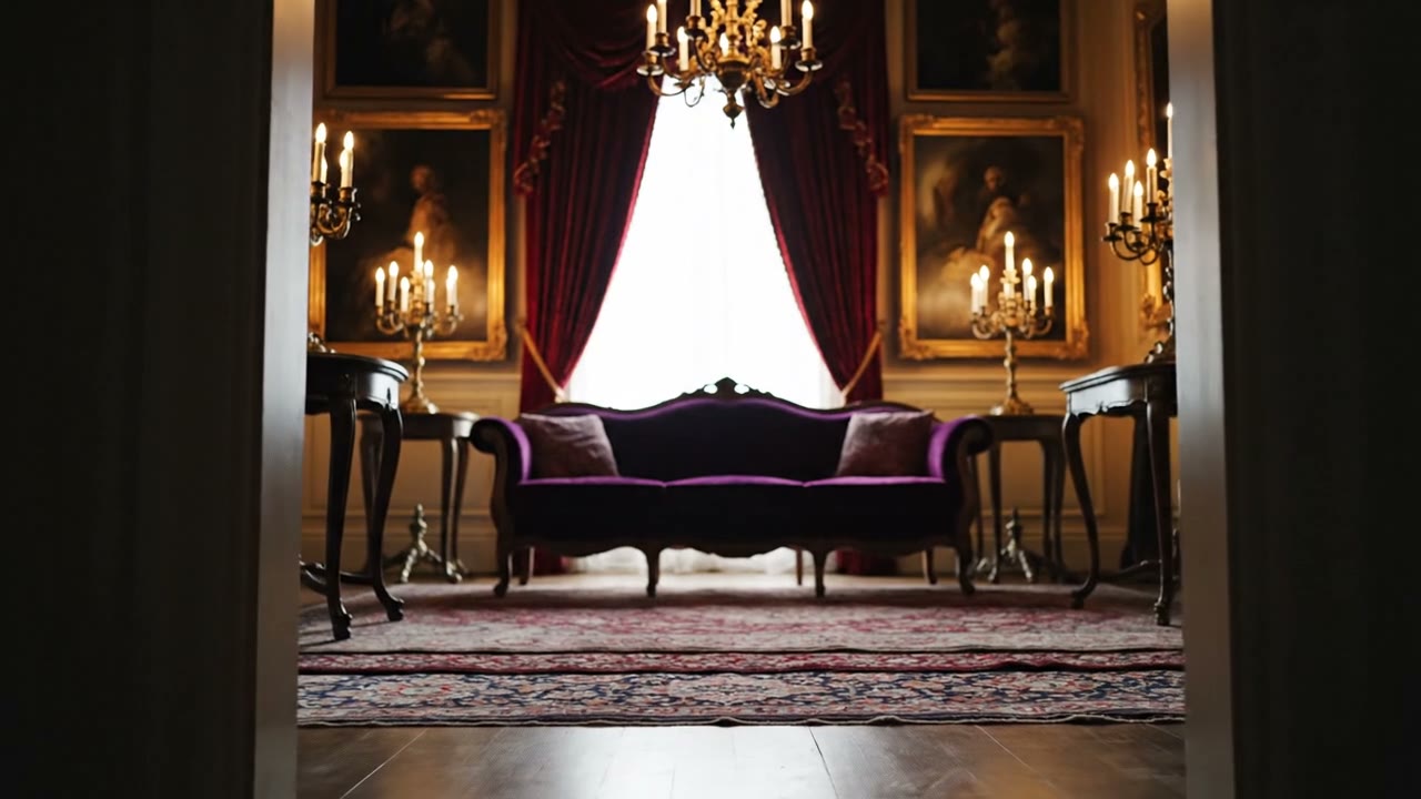 Eclectic maximalist dark academia living room inspiration