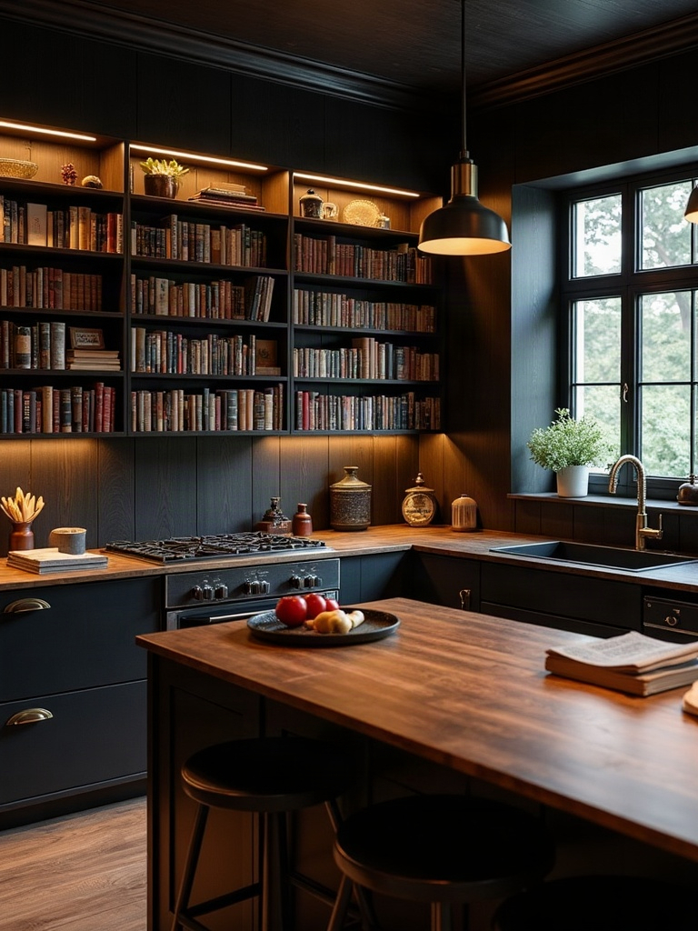 Trade the Subway Tile for a Library Backsplash