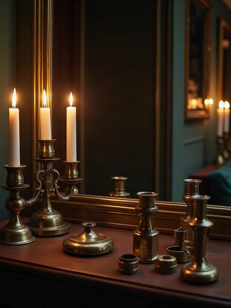 Brass and Antiqued Gold Accents Everywhere