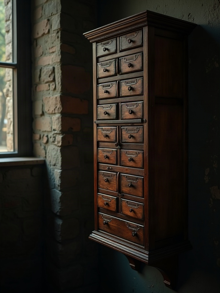 11. An Antique Apothecary Cabinet Instead of a Medicine Cabinet