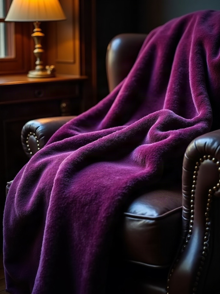 12. Add a Velvet or Chenille Throw in a Clashing Jewel Tone