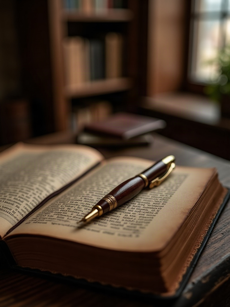 15. Finish With a Leather Journal and Fountain Pen Displayed, Not Hidden