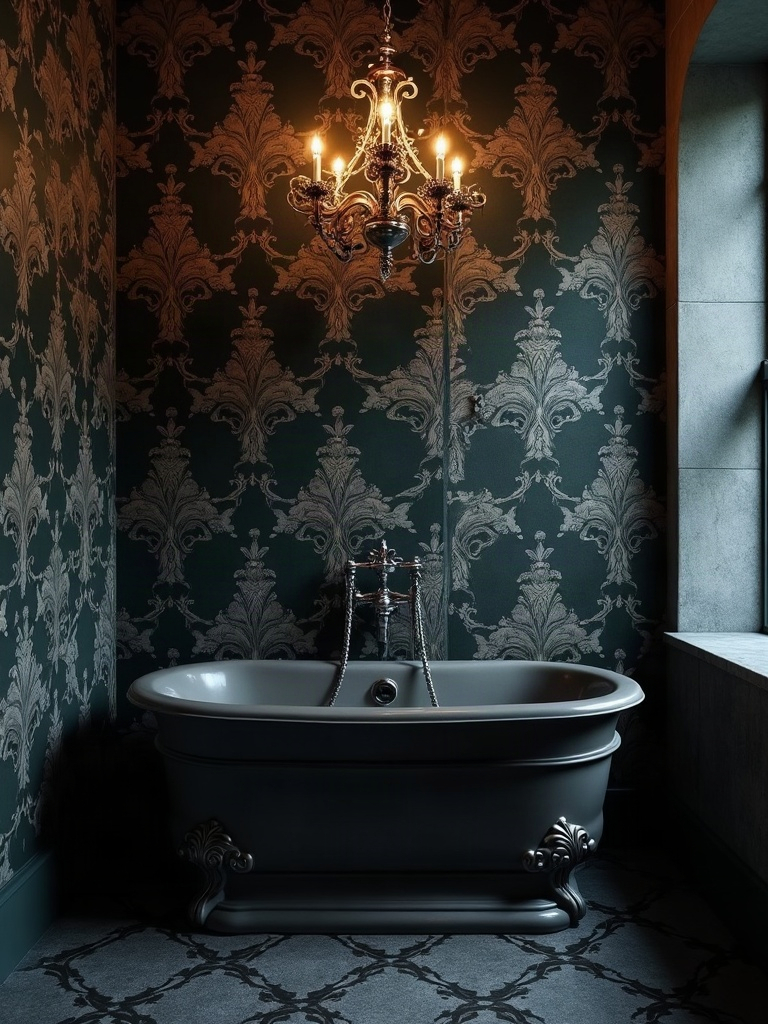 7. Damask or Botanical Wallpaper With Actual Bite